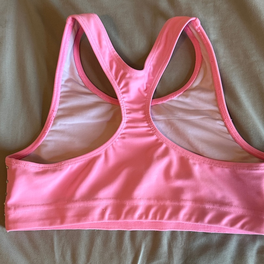 Pink Rhinestone Sports Bra - Picture 3 of 3